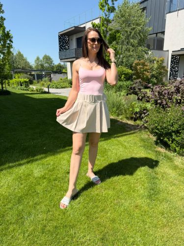Sweet Beige Skort – Rakott Szoknyanadrág