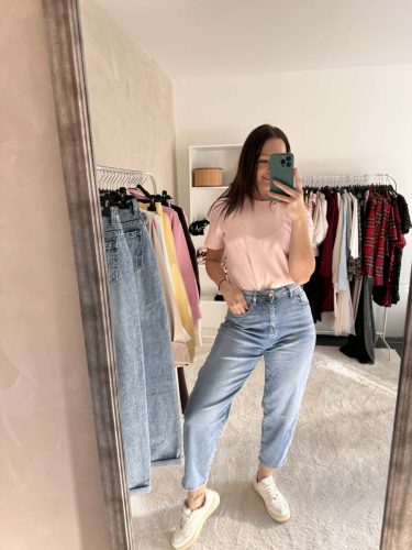 Soft Fit Világoskék Farmer