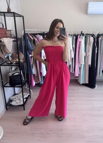 Basic Strapless Overál- Pink