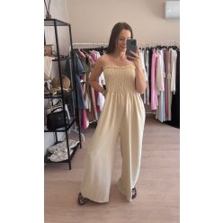 Basic Strapless Overál- Bézs