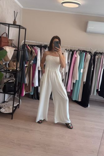 Basic Strapless Overál- Fehér