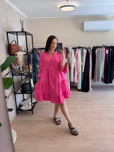 Élise muszlin ruha- Pink